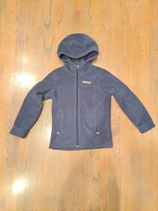 Columbia Steens Mountain Fleece Hoodie Jacket Boys Youth XS Blue Full Zip - Picture 1 of 3
