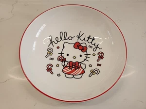 Bastón de caramelo de Navidad Hello Kitty 46 oz cuenco de pasta de cerámica 2023 Sanrio - Imagen 1 de 9