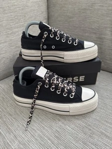 Converse Damen Chuck Taylor All Star Plateau Low "Black Leopard" UK 5 - Bild 1 von 13