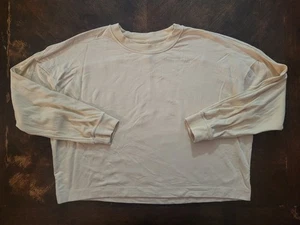 Lululemon Oversized Sweatshirt Damen X-Large Beige Rundhals Pullover Training XL - Bild 1 von 7