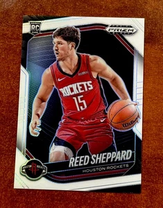 REED SHEPPARD 2024-25 PANINI PRIZM BLACK ROOKIE WHITE PRIZM ROCKETS RC/175 - Foto 1 di 3
