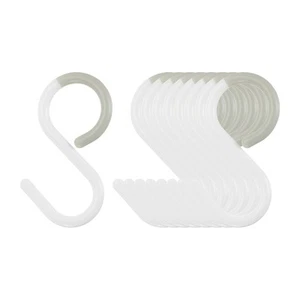 9Stk S Haken 2.4" Kunststoff Hänge S Förmige Haken Klein S Kleiderbügel Weiß - Bild 1 von 7