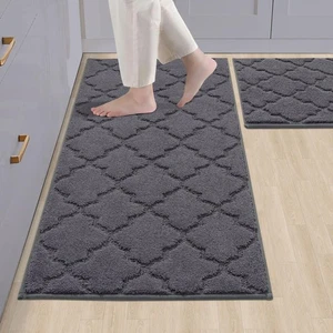 Soft Kitchen Rugs [2 PCS] for in Front of Sink Super Absorbent Kitchen Floor ... - Picture 1 of 7
