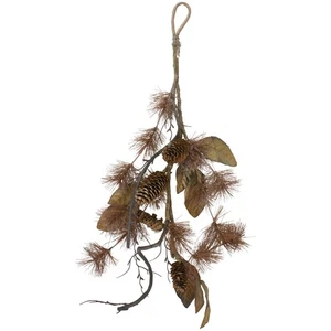 GCI 22" Brown Artificial Leaves and Pine Cones Christmas Swag - Picture 1 of 3