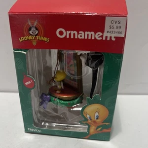 Vintage Trevor Looney Tunes Tweety Sylvester Seasons Greetings Hanging Ornament - Picture 1 of 8