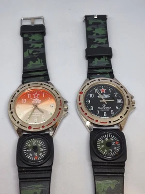2pcs USSR Vintage 80's MILITARY Watch VOSTOK KOMANDIRSKIE - Image 1 of 4