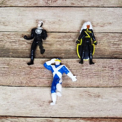 Lote De 3 Figuras De Colección X-Men Años 90 Applausos Cíclopes Tormenta Havoc Foto 1 de 4