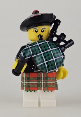 Bagpiper Scottish Musician Kilt Pipes Hat Genuine Lego Minifigure From Series 7 - Image 1 of 4