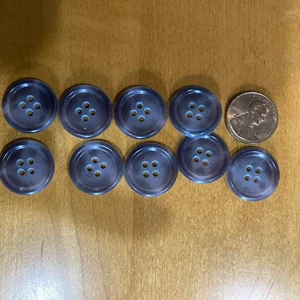 Vintage Set Of 9 Grey Horn Button Sewing Craft Projects - Picture 1 of 3