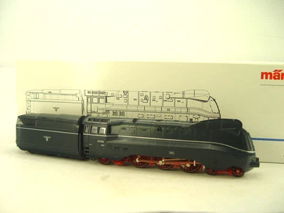 DRG  Dampflok Br. 03 Stromlinie grau  -  Märklin  HO Lok  3391  - #777  #E gebr. - Bild 1 von 4