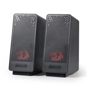 Redragon GS513 PC Gaming Speakers, 2.0 Channel Desktop Computer Sound Bar Bass & - Photo 1/9