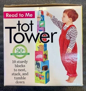 Leggimi TOT TOWER 10 Blocchi di Nidificazione Impilabili Età 2+ eeBoo - INUTILIZZATI - Foto 1 di 2
