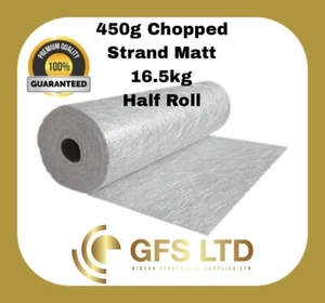 450gsm- 16.5kg Fibreglass Chopped Strand Mat GRP Emulsion- 36m² ( Half Roll ) - Picture 1 of 1