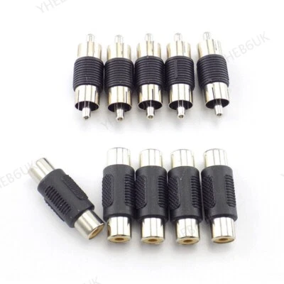 Rca Male to male Adapter Audio video female to female Plug Coupler 2/10X - Image 1 of 4