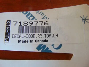 Polaris RZR XP4 DECAL-DOOR,RR,TOP,LH 7189776 - Picture 1 of 3