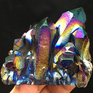 118g Rainbow Titanium plated Crystal Cluster, color-changing crystal ip0175 - Picture 1 of 12