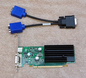 Dell Nvidia Quadro NVS 285 128MB PCI-e x16 Video Card DMS-59 w/ Cable DH261 - Picture 1 of 1