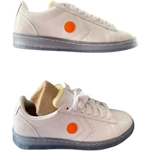 CONVERSE X ROKIT PRO LEATHER OX "ORANGE POP”White/ Oriole Size M 8 W 9.5 Leather - Picture 1 of 12