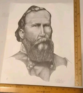 Vintage Limited Ed 1995 Steblinski Civil War Soldier Pencil Drawing Print Signed - Picture 1 of 8