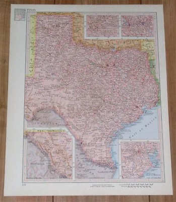 Mapa de colección 1951 de Texas Houston Dallas/Verso Tennessee Nashville Memphis Foto 1 de 4