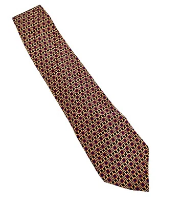 Corbata vintage de diseñador | Corbata de seda con estampado de cadena Lanvin vintage, corbata vintage ropa de hombre Foto 1 de 4