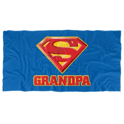 Superman Super Grandpa Officially Licensed Beach Towel 30"x60" - Image 1 of 4
