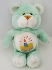 Vintage Hugfun Plush Teddy Bear Green Birthday Stuffed Animal Care Bears Fakie