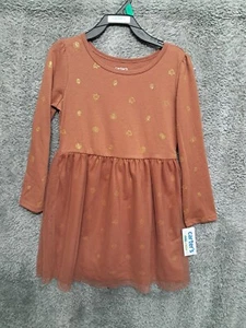 New Carters Dress Girls Sz 5T Thanksgiving Outfit Acorns Leaves Fall Tulle - Picture 1 of 7