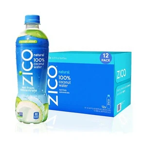 ZICO 100% Pure Coconut Water Drinks Hydrating Electrolytes Non GMO 16.9 Oz 12Pck - Picture 1 of 6