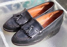 Russell & Bromley Chester Dark Green/Black Tassle Loafers Shoes - UK 8.5 EU 41.5