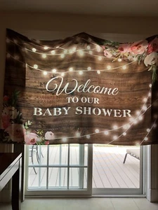 BABY GIRL SHOWER DECORATIONS - BANNERS, NAPKINS, STR💡NG LIGHTS, FLAGS, etc. etc - Picture 1 of 12