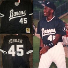 Throwback Birmingham Barons Michael Jordan Black Size XL Replica Baseball Jersey