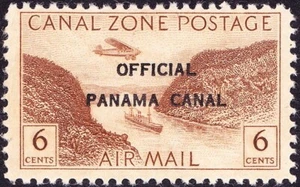 Canal Zone Airmail Official Stamp Scott # CO14 Mint w Broken O Overprint Variety - Picture 1 of 1