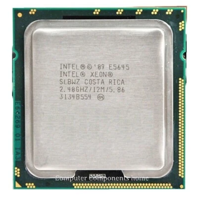Used Intel Xeon E5645 2.4GHz SLBWZ 6-Core 12MB 80W LGA1366 CPU Processor - Image 1 of 2
