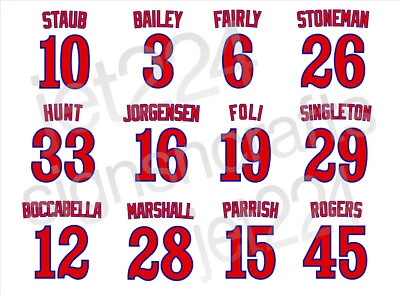 Montreal Expos DECAL STICKER 70s Staub Bailey Singleton Parrish Hunt Marshall + - Image 1 of 4