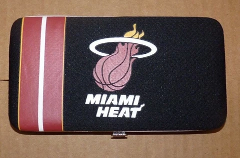 NEW NBA Miami Heat Basketball Soft Mesh Exterior Wallet NEW NIP BB22 Cover