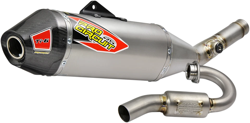 0321725F EXHAUST SYSTEM TI-6 TITANIUM WITH CARBON END CAP KAWASAKI KX 250 F 2018 - Immagine 1 di 1