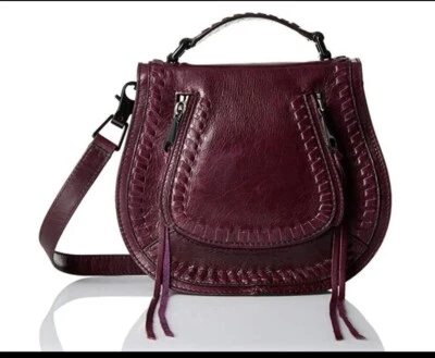 Rebecca Minkoff 小号梳妆鞍,深樱桃手提包 — 第 1/4 张图片