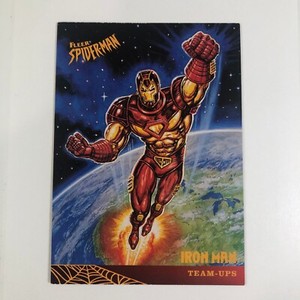 IRON MAN Marvel Spider Man Team Ups 1997 Fleer Skybox Trading Card # 47