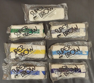 Super Brow Headband Sweatband VTG 7 NOS SEALED 6 Striped 1 Solid SAI Kemfast USA - Image 1 of 4