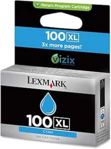 GENUINE AUTHENTIC LEXMARK 100XL CYAN INK CARTRIDGE 14N1069E - Picture 1 of 1