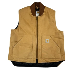 Chaleco Carhartt De Colección Para Hombres XL Acolchado Lona Años 90 Envejecido V01 BRN Unión de EE. UU. - Imagen 1 de 17