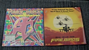 2 x laser disc laserdisc videos movies FIRE BIRDS + POWER DANCE - Picture 1 of 5