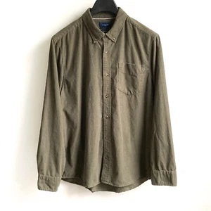 7 Diamanten Cordhemd Gr. L Darklands Regular Fit Knopfleiste grün braun - Bild 1 von 9