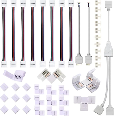 5 Pin LED Strip Connector Kit, Include L and T Shape 5 Pin LED RGBW Connector, 5 - Image 1 of 4