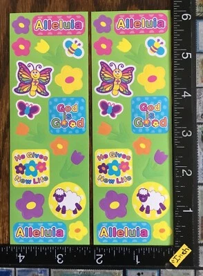 JESUS LOVE, RELIGIOUS INSPIRATIONAL VERSES, 2 SMALL SHEETS STICKERS #JHS04 - Image 1 of 2