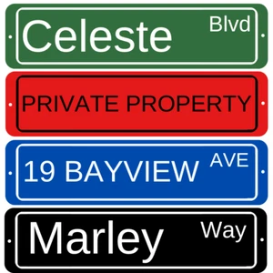 Custom Holiday Gift Outdoor/Indoor Personalized Street Signs (2 Size/Multicolors - Picture 1 of 12