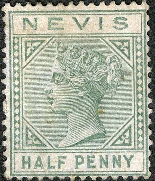 Nevis 1882 Reina Victoria MNG (SC# 21) Foto 1 de 1