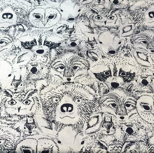 Woodland Animals Fabric by the Yard Menagerie Onyx Indian Summer Art Gallery HTF - Picture 1 of 7