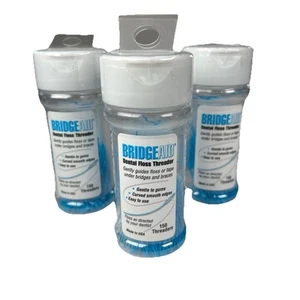 BridgeAid Dental Floss Threader Bottle 150 ct. - 3 pack Sealed - Picture 1 of 3